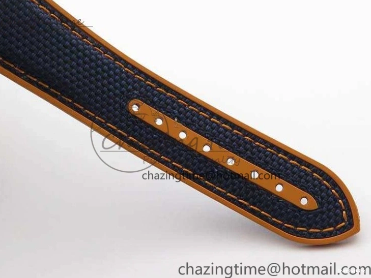 0818 FreshLook Planet Ocean 45mm GMT Blue DLC Black OMF Best Edition Blue Dial On Blue Gummy Strap A 8123